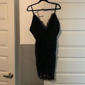 Cheeky Black Lace dress - bottom is see through